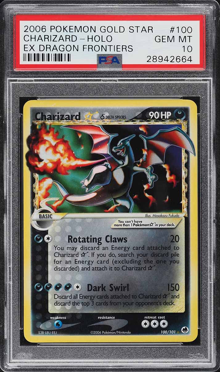2006 EX Dragon Frontiers Charizard Gold Star